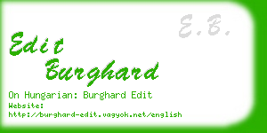edit burghard business card